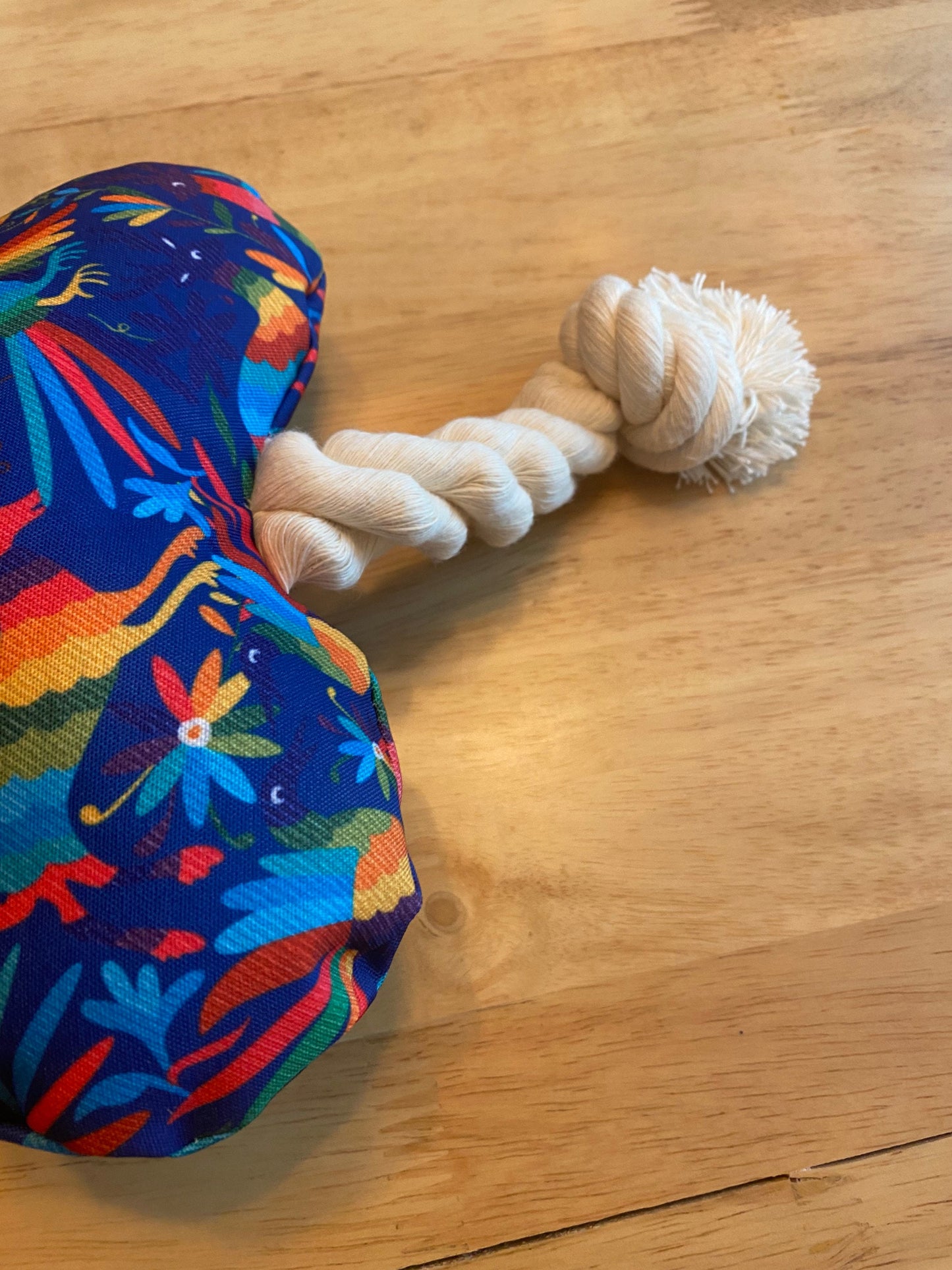 Blue colorful otomi dog toy