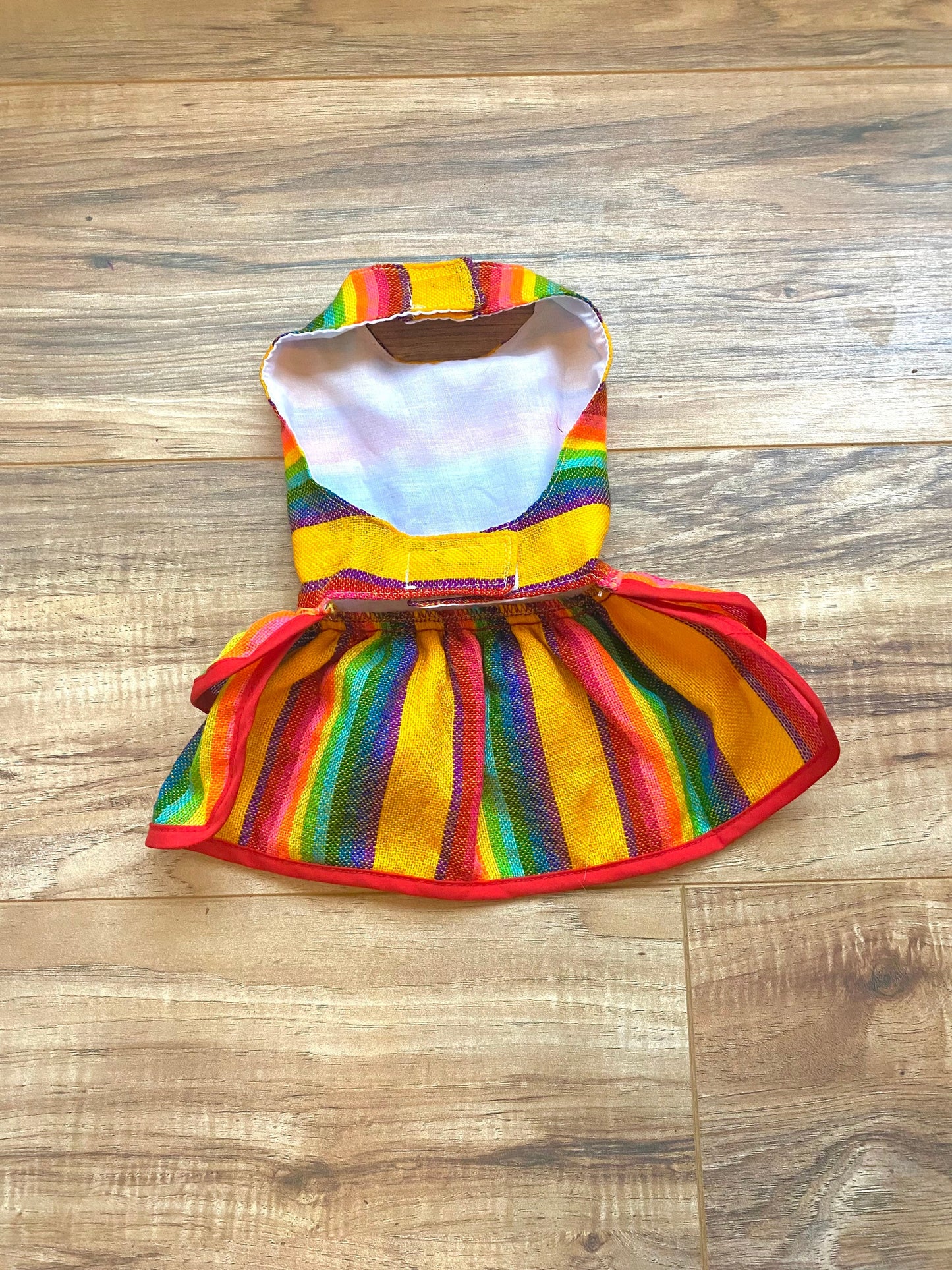 Orange striped dress