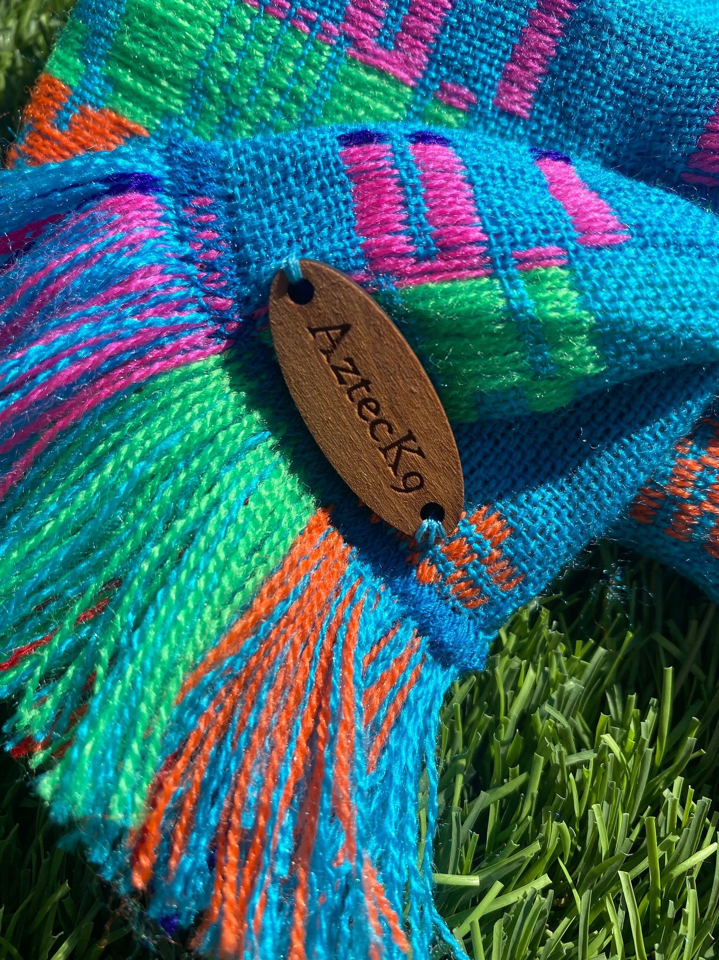 Blue farmers scarf