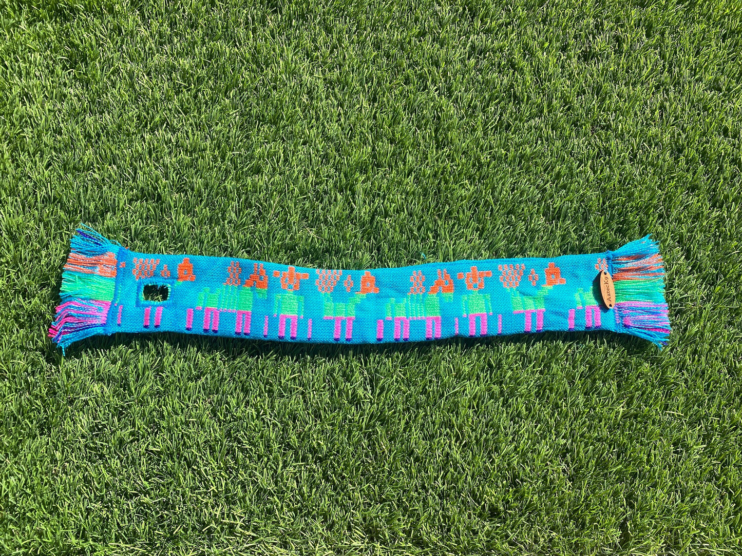 Blue farmers scarf