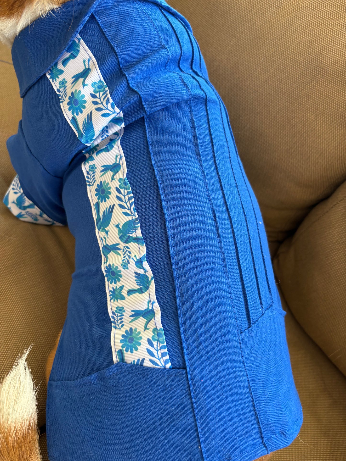 Blue otomi guayabera