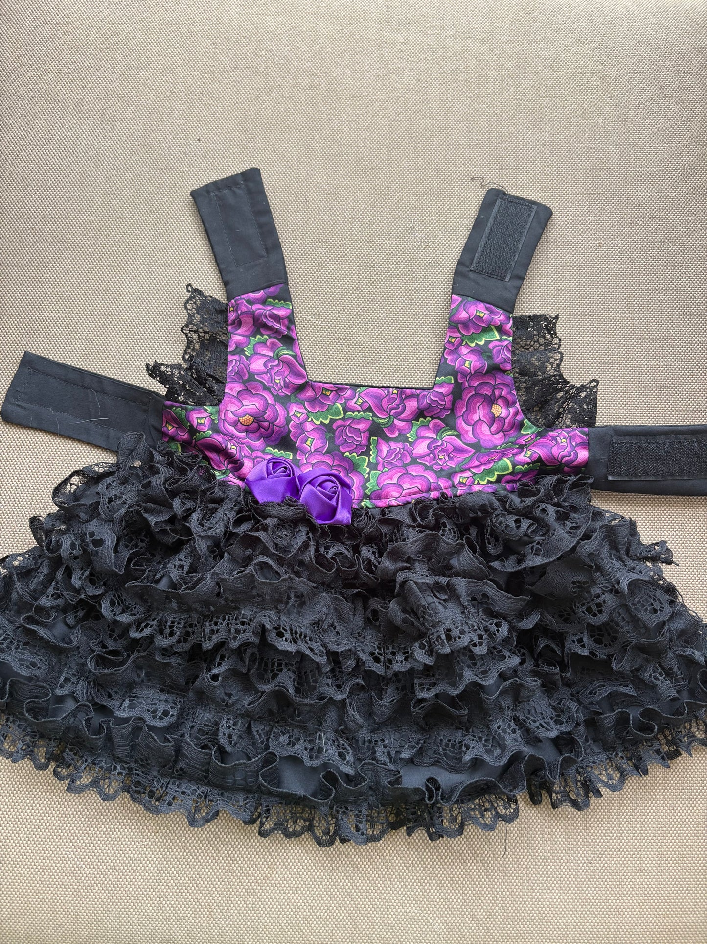 Purple flowers dress