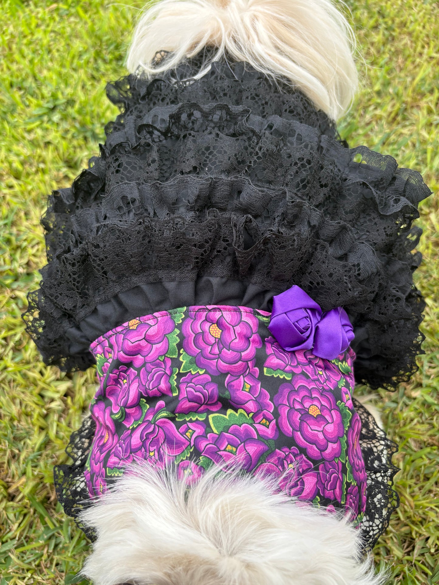 Purple flowers dress
