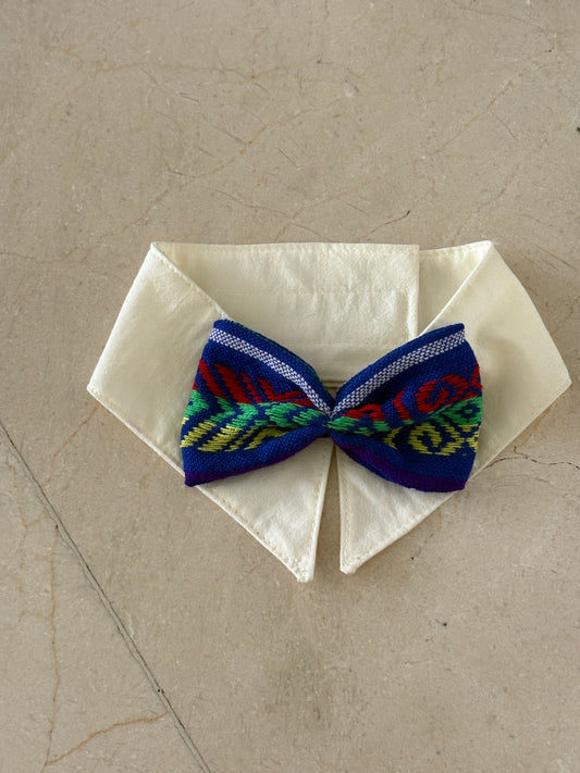 Shirt collar with bow tie