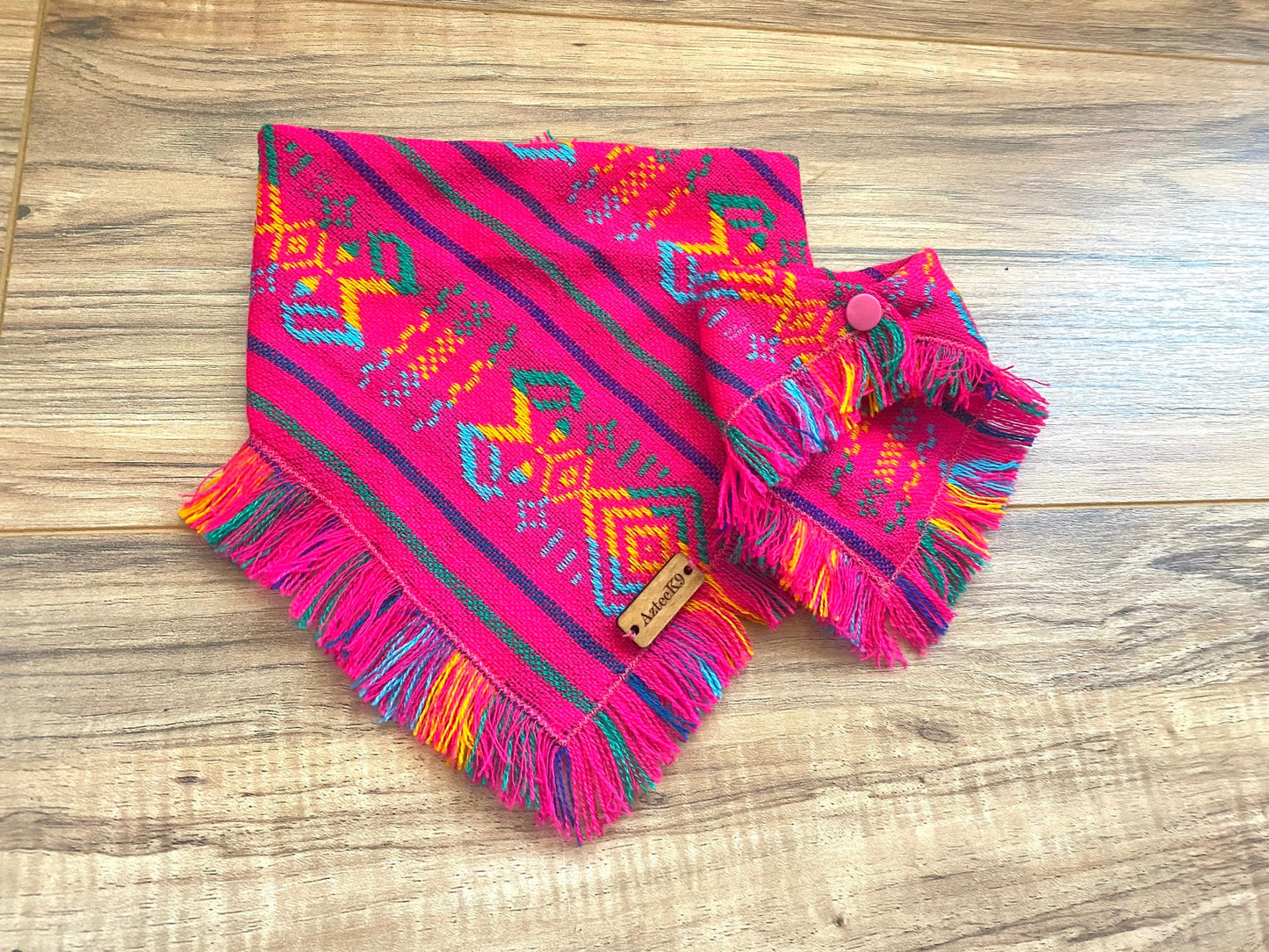 Pink Geometric Bandana