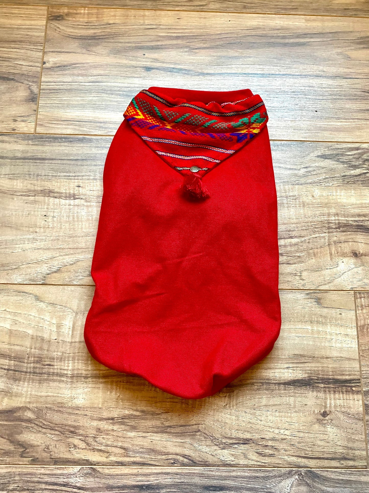 Red shirt with bandana