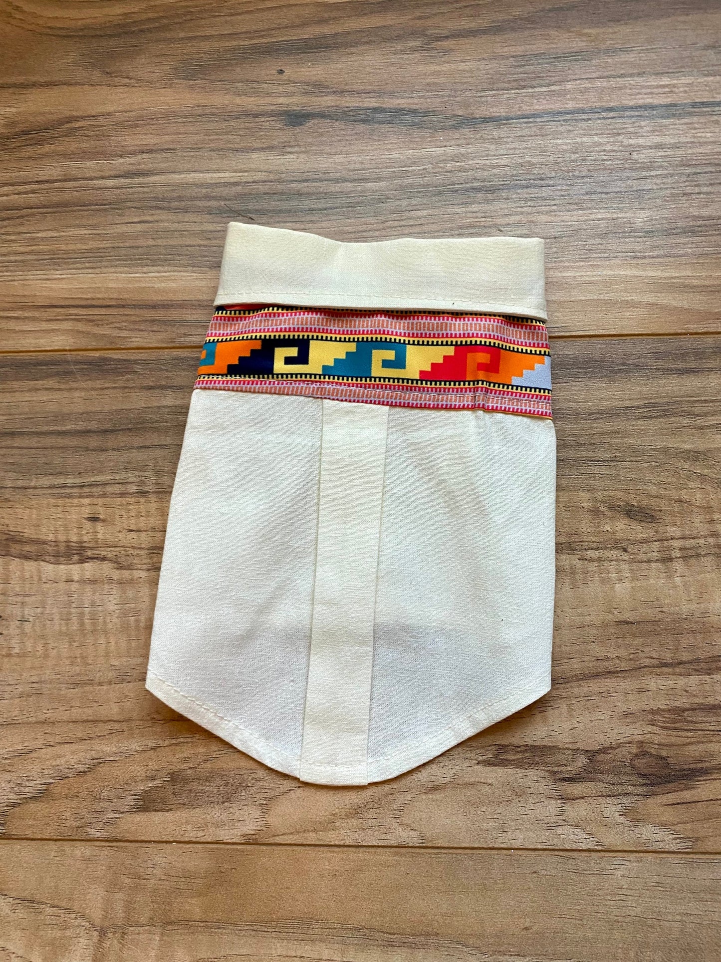 Orange grecas guayabera