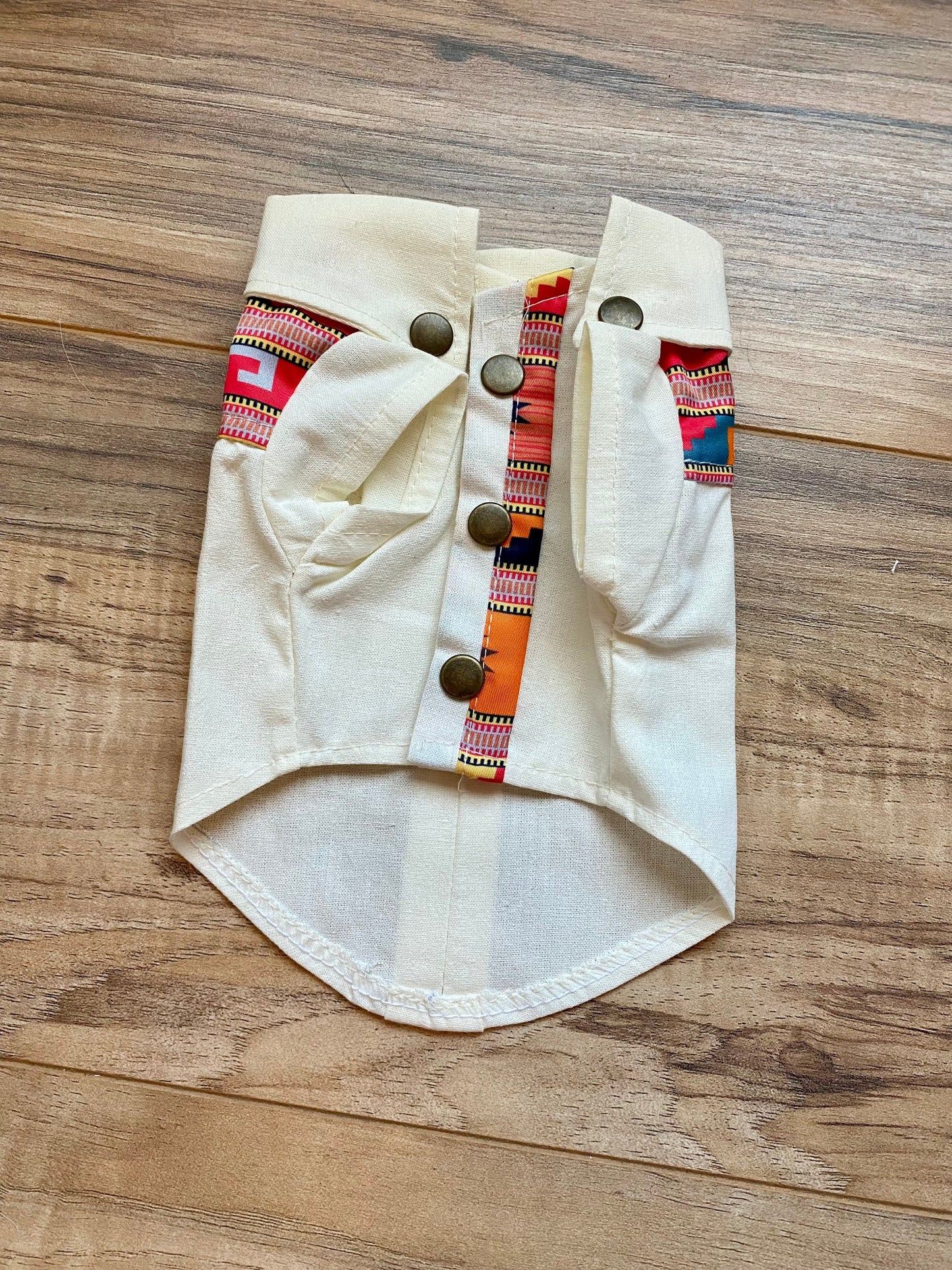 Orange grecas guayabera