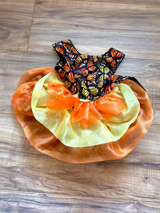 Monarch butterfly  Ruffle Dress