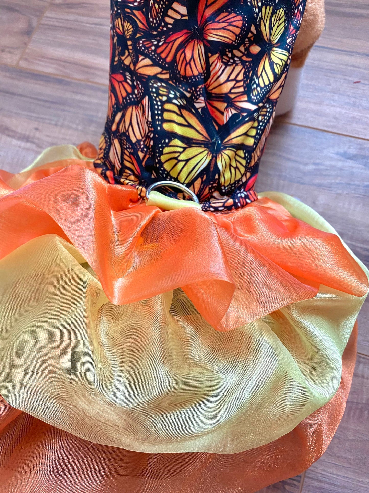 Monarch butterfly  Ruffle Dress