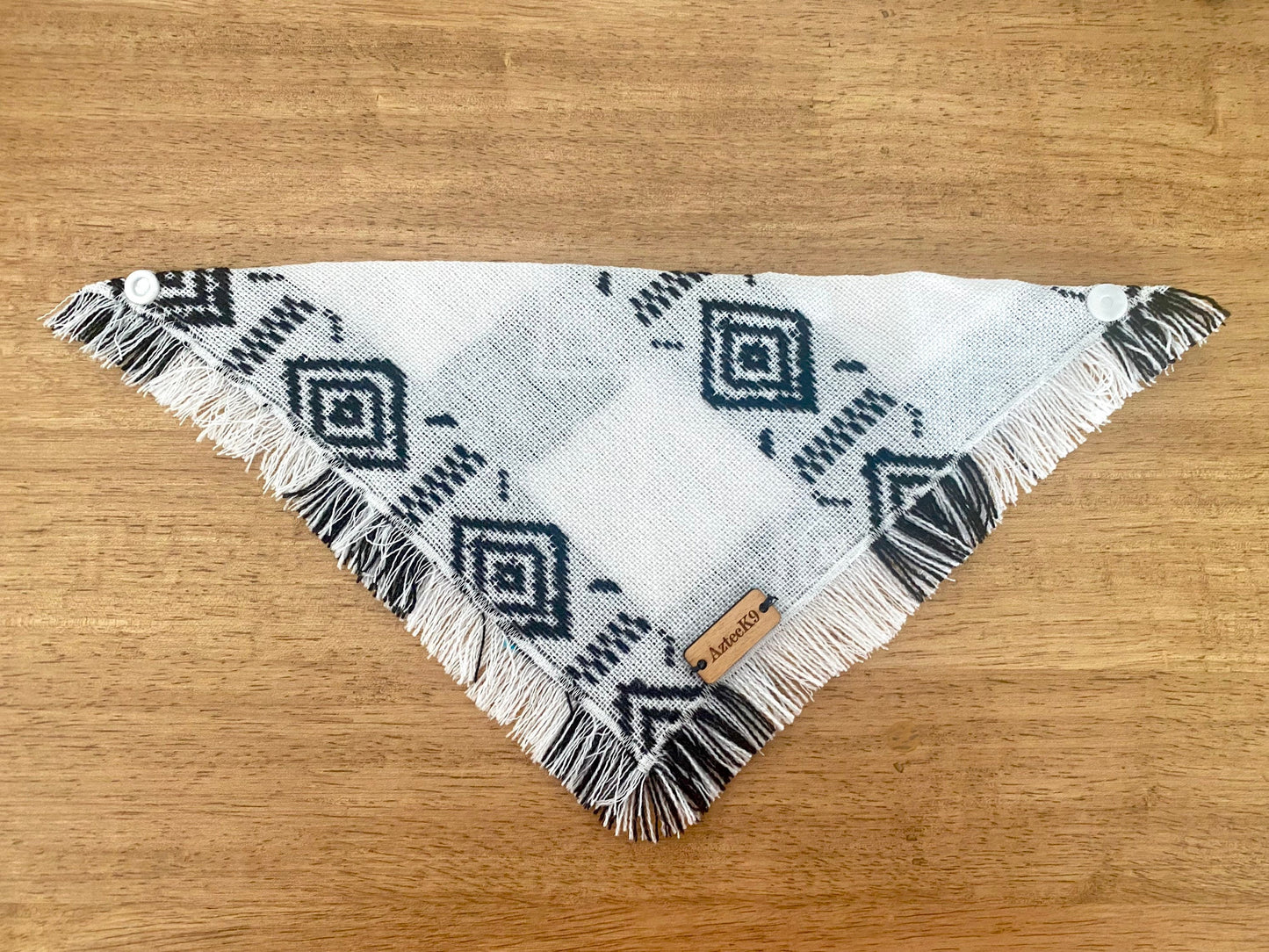 Black and white  fringe bandana