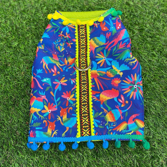 Blue colorful otomi Harness