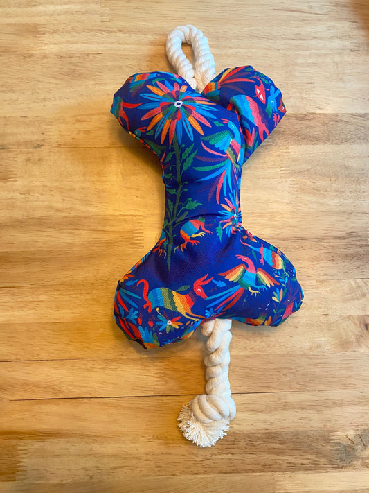 Blue colorful otomi dog toy