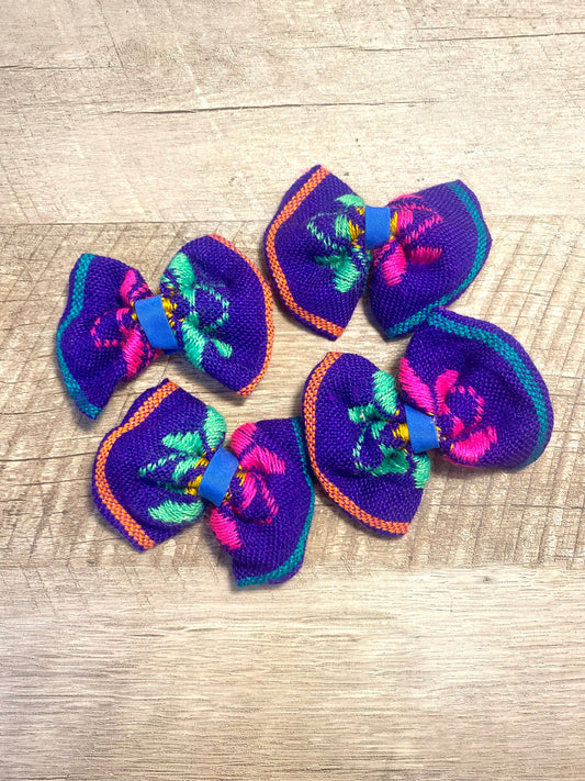 Purple starts hair bow