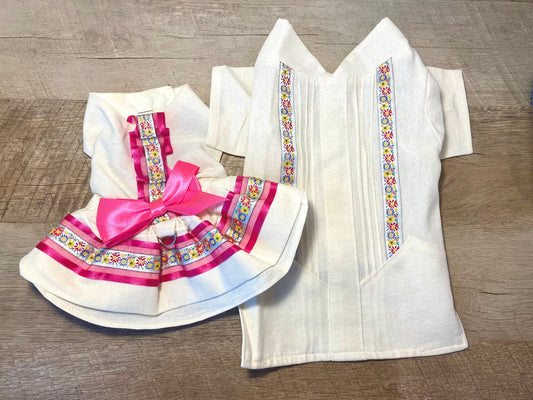 White Dress or Guayabera