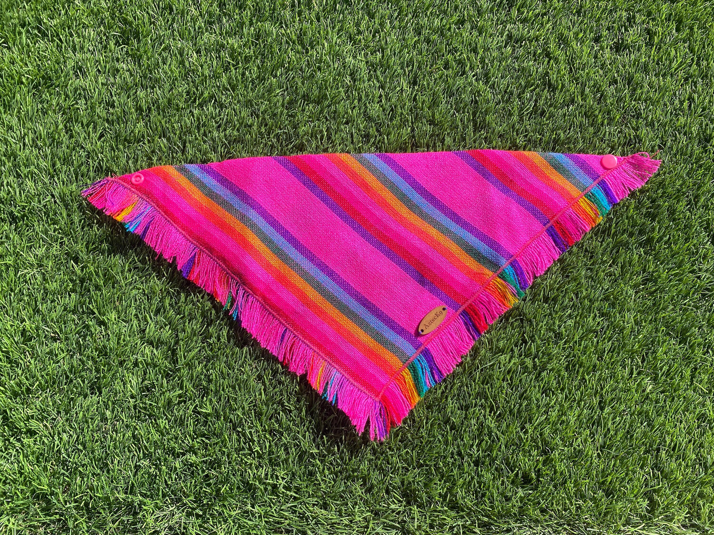 Pink striped Bandana