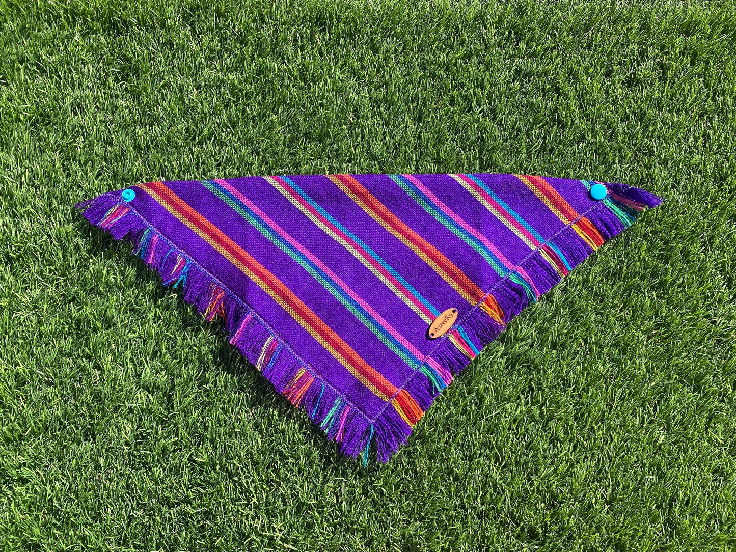 Purple striped Bandana