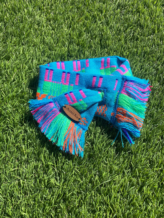 Blue farmers scarf