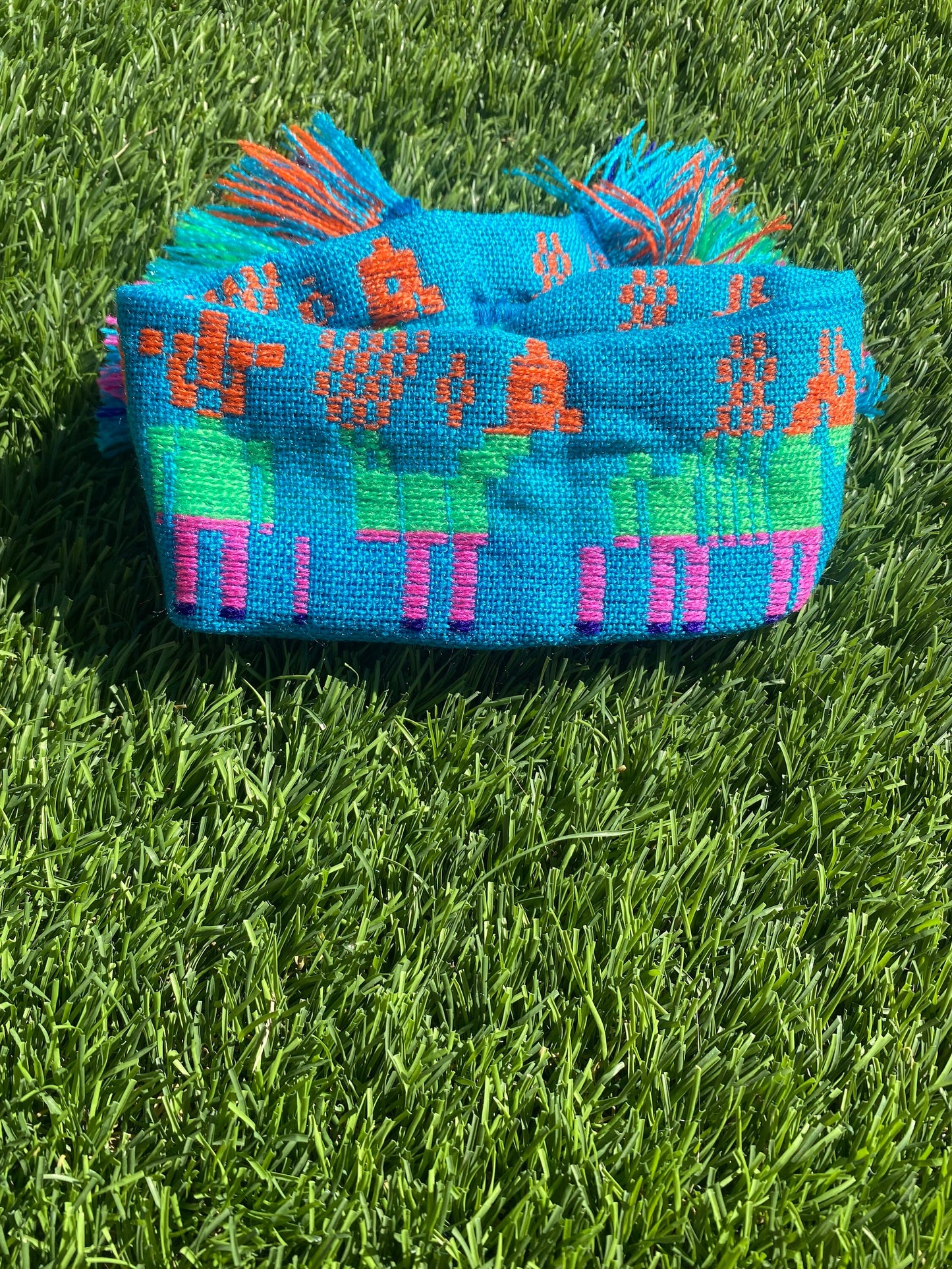 Blue farmers scarf