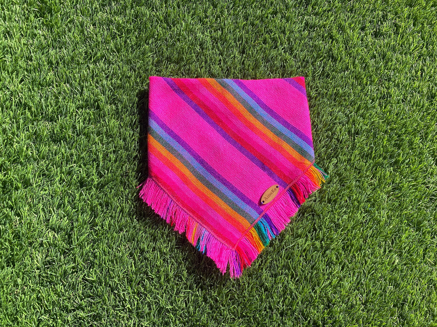 Pink striped Bandana