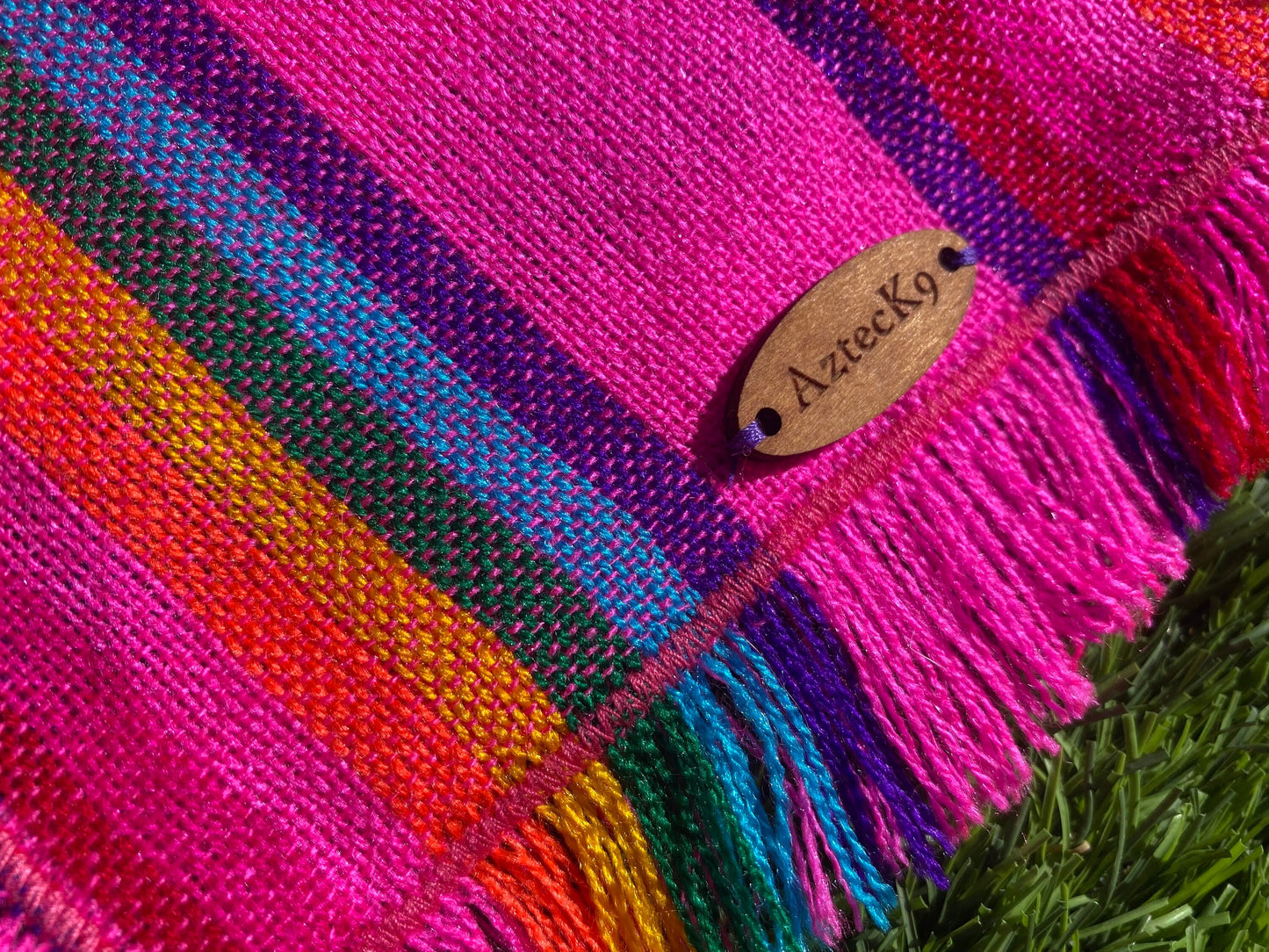 Pink striped Bandana
