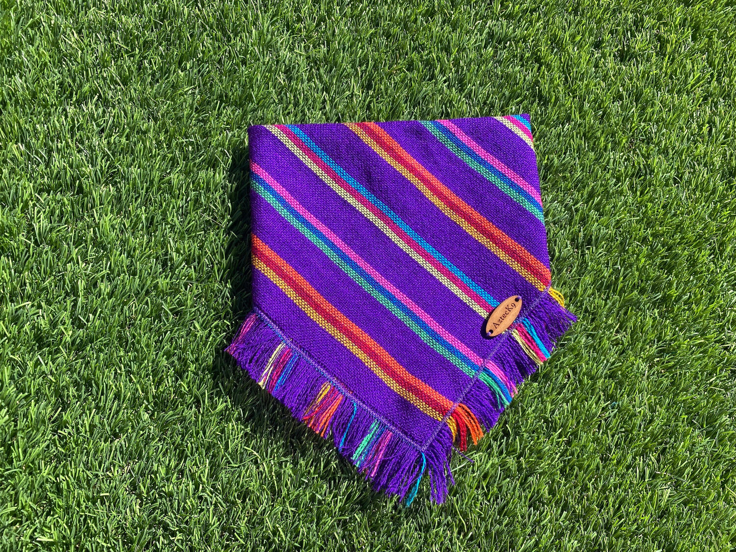 Purple striped Bandana